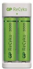GP Batteries GP Eco E211 Akkutöltő + 2×AA GP ReCyko 2000 (B51214) - officedepot