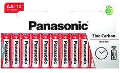 Panasonic Red Zinc AA ceruza 1.5V cink-mangán tartós elem 12db/csomag (R6RZ/12HH) - officedepot