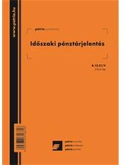  B. 13-21/V A4 25x2+2lapos álló "Időszaki pénztárjelentés" nyomtatvány (B.13-21/V) - officedepot