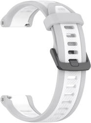 Ricardo 18mm curea de silicon (Garmin Venu 2S, Vívoactive 4S, Forerunner 265S, Venu 3S, etc. ), alb, eliberare rapidă