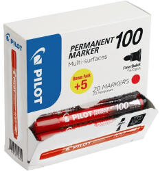 Pilot BT 100 20 db/csomag piros permanent marker (SCA-100-20R) - haztartasibolt