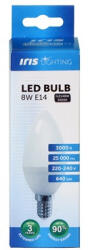 Iris Lighting E14 C37 8W/3000K/640lm gyertya LED fényforrás (ILE148W3000K) - haztartasibolt