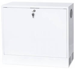 Stalflex CR19-3U-180-W 19" 3U 180mm mély fehér fém ajtós fali rack szekrény (CR19-3U-180-W) - haztartasibolt