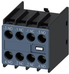 Siemens 3RH2911-1FA22 2NO+2NC homloklapi S00-S3 mágneskapcsolókhoz csavaros segédérintkező blokk (3RH2911-1FA22)
