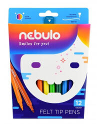 Nebulo vízbázisú 12db-os vegyes színű filctoll készlet (NFT-1-12) - haztartasibolt