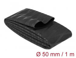 DELOCK 19607 1mx50mm csúszásmentes X-mintás fekete zsugorcső (19607) - haztartasibolt