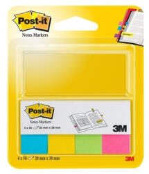 Post-it 670-4U 20×38mm 4×50db színes jelölőlap (7100191580) - haztartasibolt