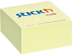 STICK N Stick'N 76x76 mm 400 lap pasztell sárga öntapadó kockatömb (21072)