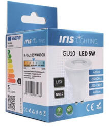 Iris Lighting GU10 5W 400lm 4000K LED fényforrás (IL-GU105W4000K) - haztartasibolt