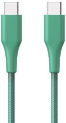 Ertea ER POWER Adat- és töltőkábel USB-C/USB-C, 1.2 m, zöld (ERPWCBCTCGN)