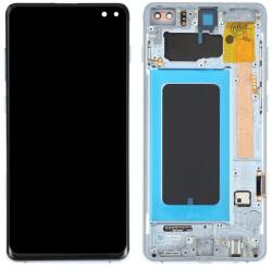 GH82-18834J Samsung Galaxy S10 Plus kék LCD kijelző érintővel kerettel előlap (GH82-18834J)