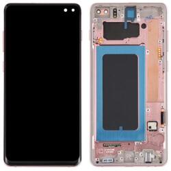  GH82-18834J Samsung Galaxy S10 Plus rózsaszín LCD kijelző érintővel kerettel előlap (GH82-18834J)