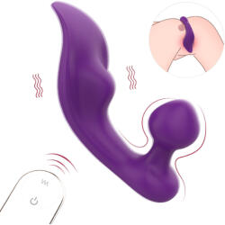 Sex HD Chomper - vibrator dublu rezistent la apă - clitoris și anal - mov (6936764703540) Vibrator
