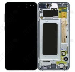 Samsung GH82-18834E Gyári Samsung Galaxy S10 Plus OLED kijelző érintővel Ezüst kerettel előlap (GH82-18834E)