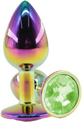 Guilty Toys Dop Anal Metalic, Small, Multicolor, Piatra Verde Deschis, Guilty Toys