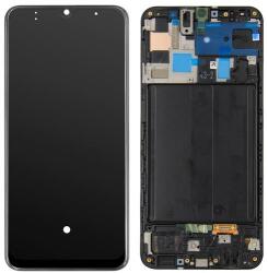 Samsung GH82-19725A Samsung Galaxy A30 OEM OLED kijelző érintővel fekete kerettel, előlap (GH82-19725A)