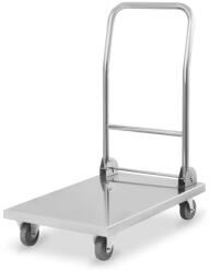 AVLift Inox kézikocsi rozsdamentes ládaszállító kiskocsi 400 kg teherbírás, összecsukható. Rakfelület mérete: 70x52 cm lehajtható karral