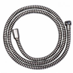 Invena kétszínű csavarodásmentes zuhanygégecső 150 cm, króm/fekete AW-30-JT6-C (AW-30-JT6-C)