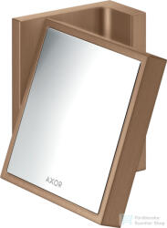 Hansgrohe AXOR UNIVERSAL RECTANGULAR kozmetikai tükör 1, 7x nagyítással, szálcsiszolt vörös arany hatású 42649310 (42649310)