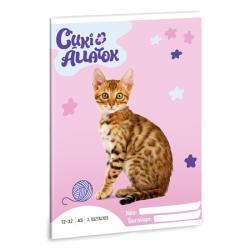 Ars Una Füzet A/5 sima ARS UNA 32lap Cuki állatok Bengáli macska 20-32