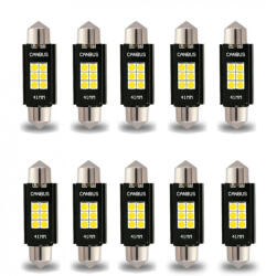 Autolife 10db-os 39MM-3030-6SMD Szofita - CANBUS - 12-24V Hűtőbordákkal (21264_alf)