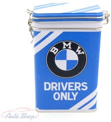 BMW Drivers only csatos fém doboz tároló tárolódoboz BMW szerelmeseinek, Autórajóngóknak