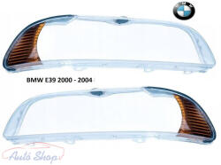 BMW E39 ELSŐ LÁMPA BÚRA SZETT SÁRGA INDEXES 2000-2003 , lámpabúra fényszóró búra Minőségi termék