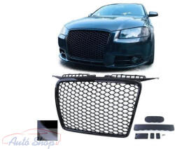 AUDI A3 8P 2005-2008 RS stílusú lakkozott fekete hűtőrács - autotuninghaus