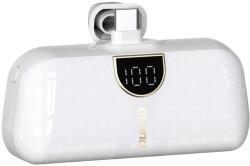 Dudao K20SC mini powerbank beépített Type-C csatlakozóal 5000mAh - fehér