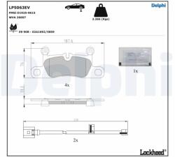 DELPHI set placute frana, frana disc DELPHI LP5063EV