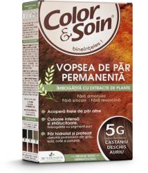 Color & Soin Vopsea de par fara amoniac, fara silicon, castaniu deschis auriu, 5G, Color&Soin