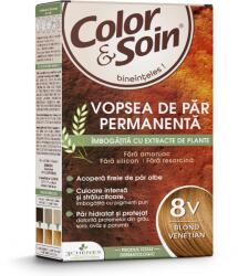 Color & Soin Vopsea de par fara amoniac, fara silicon, blond venetian, 8V Color&Soin