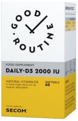  Daily D3, 2000 UI Good Routine, 60 capsule moi, Secom