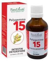 PlantExtrakt Polygemma 15, Intestin detoxifiere, 50 ml, Plant Extrakt