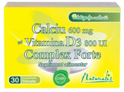 Naturalis Calciu cu Vitamina D3 Complex Forte, 30 comprimate, Naturalis