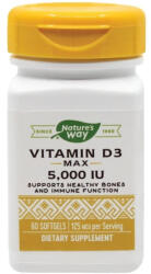 Nature's Way Vitamina D3 5000UI Nature's Way, 60 capsule moi, Secom