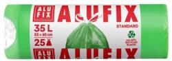 Alufix Saci menajeri cu banda 35 L 53 x 60 cm HDPE verzi 25 buc/rola (ALUMSZH35U)