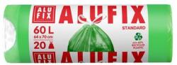 Alufix Saci menajeri cu banda 60 L 64 x 70 cm HDPE verzi 20 buc/rola (ALUMSZH60U)