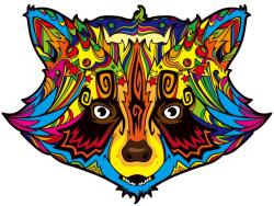  Fa puzzle-Color Raccoon/L