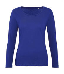 B&C Collection Női hosszú ujjú organikus póló B and C Organic Inspire LSL T /women T-shirt M, Kobalt