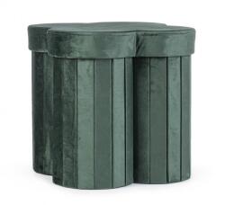 Bizzotto Taburet catifea verde Jocelyn 40x40x40 cm (0730185)