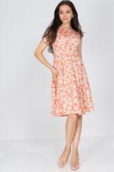 RohBoutique Rochie clos, portocalie cu imprimeu floral si buzunare, Roh DR4681