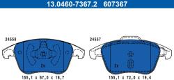 ATE set placute frana, frana disc ATE 13.0460-7367.2 (13.0460-7367.2)