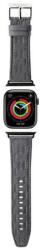 Karl Lagerfeld KLAWLSAKLHPG Curea Apple Watch 42/44/45/49mm Curea argintie/argintie Saffiano Monogram (KLAWLSAKLHPG)