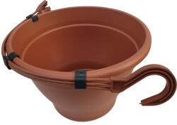 Függőcserép - terrakotta, 22 cm