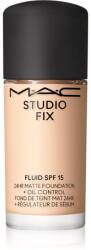 MAC Cosmetics Mini Studio Fix Fluid SPF 15 24HR Matte Foundation + Oil Control mattító alapozó SPF 15 árnyalat NC16 15 ml