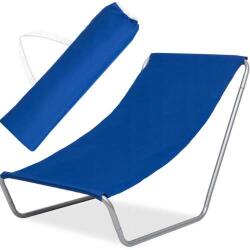 Maverick Sezlong pliabil confortabil, sezlong, 95 cm x 59 cm x 50 cm, cu geanta de transport, albastru (SDH545)