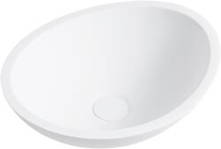 Cerano Zara, öntött márvány munkalap mosogató 420x340x150 mm, fehér matt, CER-CER-WB21 (CER-CER-WB21)