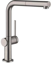 Hansgrohe M54, Talis mosogatócsaptelep kihúzható spray-vel, szálcsiszolt fekete króm, HAN-72808340 (HAN-72808340)