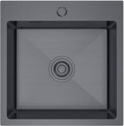 Erga HD, 1 kamrás acél mosogató 500x450x210 mm, grafit, ERG-MLS-HD5045B (ERG-MLS-HD5045B)